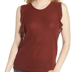 Madewell Metallic Ruffle Tank